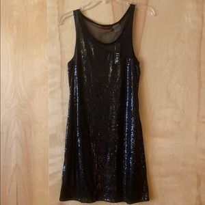 NEW WITH TAGS! LINQ Black Sequin Dress